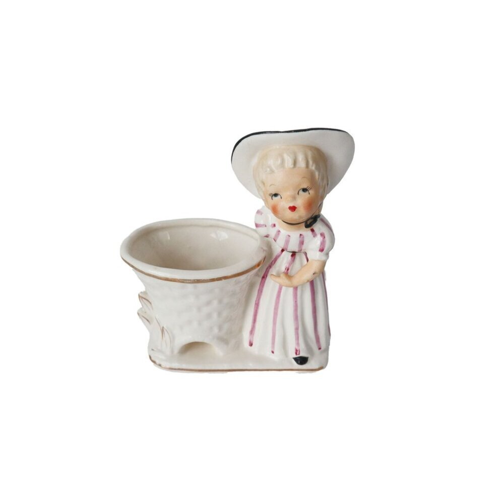 Vintage Cute Young Woman Planter Japan 1060s